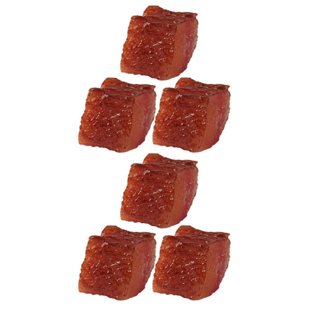 Abaodam 6pcs Realistic Fake Meat Models for Kitchen Decoration Photography Props Educational Tools Simulated Beef Block for Home School Festival Displays