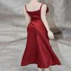 1/6 Scale Female Clothes,Female Silk Dress Long Skirt Slip Dress Clothing for 12inch PH TBL JO Worldbox Action Figure Body (Black) view 3