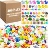 Barydat 400 Pcs Mini Resin Animals Figures Bulk for Pranks Hide Crafts Resin Miniature Accessories Mini Stuff for Valentine's Day Easter Party Favors Garden Decoration(Garden) view 1