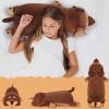 30'' Giant Dachshund Dog Plush Stuffed Animal- Weiner Dog Plush Pillow Plushies, Large Sleeping Dachshund Plush Toy, Cute Hugging Weiner Dog Stuffed Animal, Birthday Gifts for Kids Girls Boys view 4