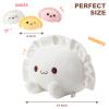 Ditucu Cute Dumpling Plush Pillow Mommy 14 inch with 3 Littles 4 inch Family Food Shaped Stuffed Animal Plushies Toys Gifts for Kids view 3