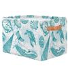 JXDXHCW Whales Printed Storage Basket Bins with Handles Collapsible Basket Canvas Fabric For Bedroom Home Office view 2