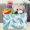 JXDXHCW Whales Printed Storage Basket Bins with Handles Collapsible Basket Canvas Fabric For Bedroom Home Office view 4