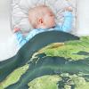 Haskirky World Map Baby Blanket Soft Warm Baby Blanket for Boys Girls Newborn Receiving Blanket for Swaddling,Lightweight Breathable 30x40 Inches view 4