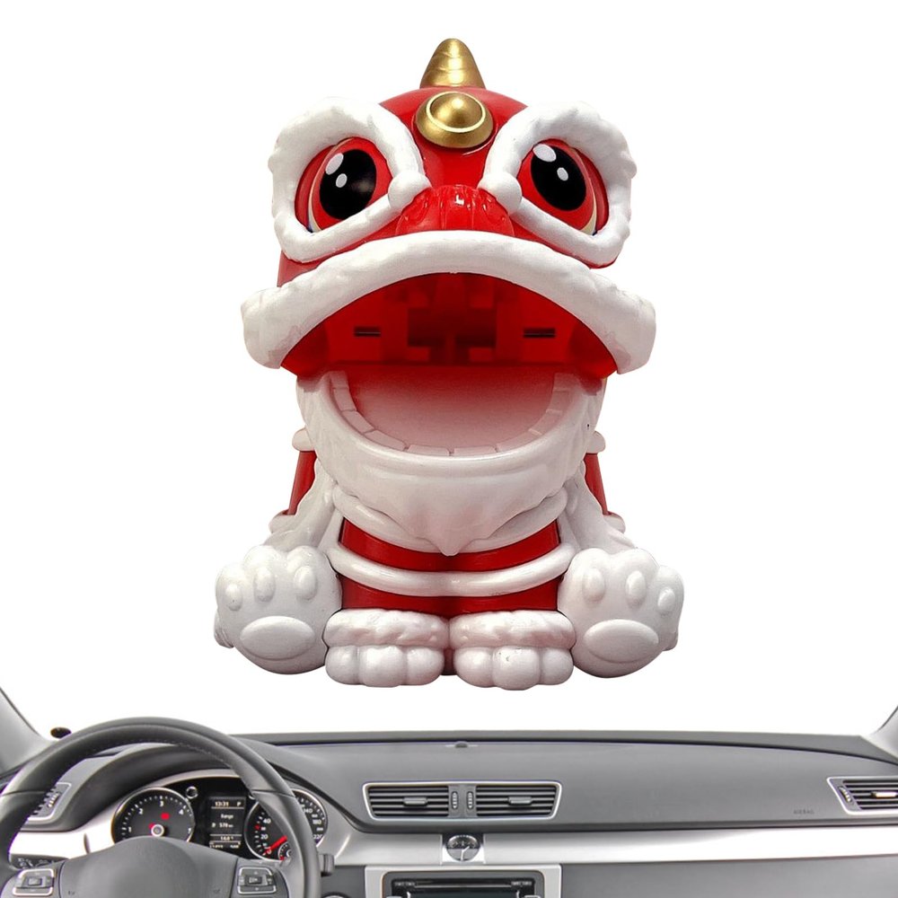 Rrlihjgu Solar Powered Dancing Lion Ornament Solar Dancing Lion Toy Solar Powered Home Decoration Chinese Lucky Dancing Lion Model Ornament Car Interior Accessories Ornaments