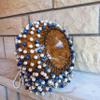 Blue Beaded Gourd Instrument, Musician gifts, Latin Agbe Instrument, Rhythm Instrument, Gift for sibling, Gradiation gifts view 4