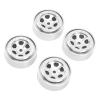 1.3 Inches Wheels Rim, Improved Balance Durable Fadeproof 4pcs 6 Holes Aluminum Alloy Wheel Rim for Traxxas TRX4M 1/18 RC Crawler (Silver) view 3