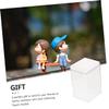 Hohopeti 6pcs Transparent Doll Display Case Protective Holder for Figurines Models for Landscapes Stable Storage for Collectibles view 4