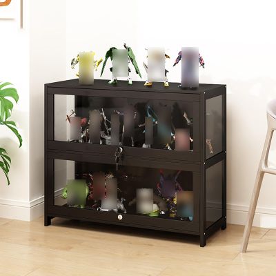 MTSYXYM Display Shelf for Collectibles,Collectibles Toy Organizers Rack,Storage Cabinet for Living Room,Easy to Clean,Sealed dustproof,for Convenient Storage,Quick Installation.(Size:Two Floors)