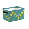 ZAACUSTOM Loving Heart Personalized Name Storage Bins Boxes Waterproof Custom Kids Toys Storage Basket Organizer Cubes Foldable Customized Box for Boys Girls, 1 Pack view 1