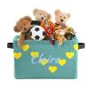 ZAACUSTOM Loving Heart Personalized Name Storage Bins Boxes Waterproof Custom Kids Toys Storage Basket Organizer Cubes Foldable Customized Box for Boys Girls, 1 Pack view 3