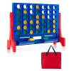 HONEY JOY Giant 4 in A Row, Wall Mounted & Tabletop Four Connect Game, Indoor Outdoor Board Game for Adults Kids, Basement Room, Jumbo 4-to-Score Connect Game Set w/Carrying Bag & 42 Coins view 2