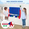 HONEY JOY Giant 4 in A Row, Wall Mounted & Tabletop Four Connect Game, Indoor Outdoor Board Game for Adults Kids, Basement Room, Jumbo 4-to-Score Connect Game Set w/Carrying Bag & 42 Coins view 4