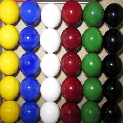 Fugedox 30 Solid Color Replacement Marbles Set Run Chinese Checker Dirty Game Glass 14mm, for Chinese Checkers, Siam Checkers, Aggravation, Dirty Marbles, 9 Men's Morris