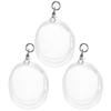 Abaodam Baby Doll Outing Bag 7.28X4.13X2.16In Clear Mini Doll Display Case with Keychain Portable Lightweight Waterproof Hanging Organizer for Collectible Toys view 1