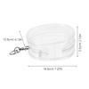 Abaodam Baby Doll Outing Bag 7.28X4.13X2.16In Clear Mini Doll Display Case with Keychain Portable Lightweight Waterproof Hanging Organizer for Collectible Toys view 2