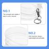 Abaodam Baby Doll Outing Bag 7.28X4.13X2.16In Clear Mini Doll Display Case with Keychain Portable Lightweight Waterproof Hanging Organizer for Collectible Toys view 3