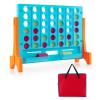 HONEY JOY Giant 4-in-A-Row, Wall Mounted & Tabletop Four Connect Game, Indoor Outdoor Board Game for Adults Kids, Basement Room, Jumbo 4-to-Score Connect Game Set w/Carrying Bag & 42 Coins view 2