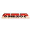 Bigjigs Rail Red Postal Train - Wooden Trains for Kids, Train Toy Accessories, Toddler Railway Sets, 3 Carriages & 2 Track Pieces, Magnetic Couplings, 3+ Year Old view 1