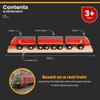 Bigjigs Rail Red Postal Train - Wooden Trains for Kids, Train Toy Accessories, Toddler Railway Sets, 3 Carriages & 2 Track Pieces, Magnetic Couplings, 3+ Year Old view 2