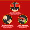 Bigjigs Rail Red Postal Train - Wooden Trains for Kids, Train Toy Accessories, Toddler Railway Sets, 3 Carriages & 2 Track Pieces, Magnetic Couplings, 3+ Year Old view 3