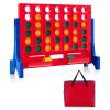 HONEY JOY Giant 4 in A Row, Wall Mounted & Tabletop Four Connect Game, Indoor Outdoor Board Game for Adults Kids, Basement Game Room Decor, Jumbo 4-to-Score Connect Game Set w/Carrying Bag & 42 Coins view 2