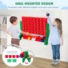 HONEY JOY Giant 4-in-A-Row, Wall Mounted & Tabletop Four Connect Game, Indoor Outdoor Board Game for Adults Kids, Basement Room, Jumbo 4-to-Score Connect Game Set w/Carrying Bag & 42 Coins view 4
