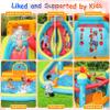 AKEYDIY Inflatable Bounce House with Double Water Slide & Splash Pool, Mega Backyard Water Park with Blower Included for Kids 3-12 Birthday Party Gifts view 3