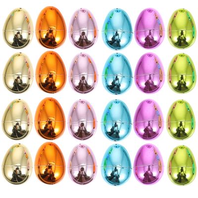 Alipis Bright Easter Egg: 24pcs Fillable Easter Eggs - Basket Stuffers Fillers for Easter Hunt 2.16 X 1.57 Inch