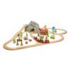 Bigjigs Rail Wild West Train Set - 62 Piece Wooden Cowboy Train Set, Kids Trains & Railway Sets, Toys & Gifts for Toddlers, Made from Sustainable Wood, Age 3 Year Old + view 1