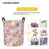 Foruidea Beautiful Traditional Paisley Floral Art Laundry Basket,Laundry Hamper,Collapsible Storage Bin, Oxford Fabric Clothes Baskets,Nursery Hamper For Home,Office,Dorm,Gift Basket, Medium view 3