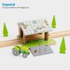 Bigjigs Rail Barnyard Train Toy - Farm Animals Tunnel with Removable Ramp, Sustainable Wooden Toys for Trains & Car Tracks, Railway & Road Track Accessories, 3+ Year Olds view 3