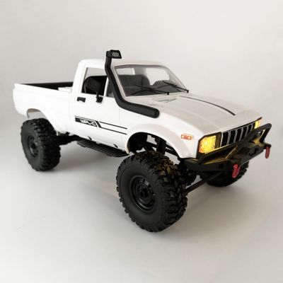 HLSFWDRIVE WPL C24-1 RC Rock Crawler RC Truck 4x4 1/16 Scale RC Crawler Off Road Remote Control Pickup 2.4G All Terrain RTR with Proportional Throttle Steering Led Light Adult