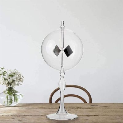 VERIMP 20.5cm Light Pressure Windmill Crookes Radiometer Crokes Car Ornaments Sunlight Windmill Solar Energy Glass Windmill Solar Powered Crookes Radiometer Light Mill/Educational Teaching Study