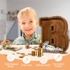 JOOMLAFLY Personalized Wooden Letter Piggy Bank for Kids Larger Letter Piggy Bank for Boys and Girls Initial Coin Bank Customized Piggy Bank Perfect Wood Kids Money Bank for Birthday and Festival view 4