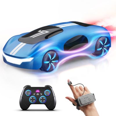 AEROQUEST Gesture Sensing Remote Control Car, Drift RC Stunt Car with Light Spray & Sound, 2.4GHz Hobby RC Cars Toy for Kids, 360 Rotate, Birthday Gifts for Boys Girls 4-12