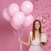 Jobkoo Pastel Pink Balloons 12 Inch, 100 Pack Baby Pink Balloon Light Pink Latex Balloons Matte Pale Soft Macaron Pink Helium Balloons for Gender Reveal Baby Shower Princess Birthday Party Decorations view 3