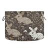 GOODOLD Bunny Rabbits Brown Extra Large Storage Basket Decorative Laundry Basket with Handles, Rope Basket for Clothes, Blanket, Towel, 20 x 14 Inch view 1