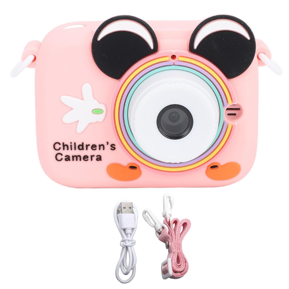 Kids Camera,Toy Camera for Kids Aged 3 4 5 6 7 8 9 10 11 12,Kids Camera 2 Inches Screen HD Front Rear Lens Video Recording Photo Camera Toy Cartoon Mini Toddler Digital Camera Blue(Pink)