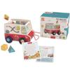 Bababoo & Friends Friends on Tour Pull Along Toy, Wooden with Non-Toxic Paint, 12+ Months, 8" x 9" x 7", MESH Certified, Encourages Problem Solving, Cognition, Communication & Perseverance view 1