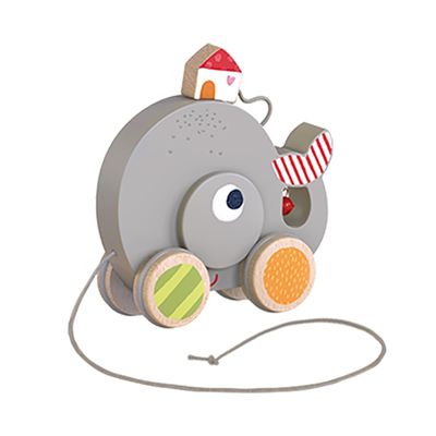 Bababoo and Friends Whale Wilma Pull Along Toy | 12+ Months | Beech Wood | 7.5"" x 7.5"" x 3"" | Fine Motor Skills | Playtales Included |