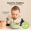 KeaBabies 2-Pack Baby Bowls with Suctions, Lids - Silicone Toddler Suction Bowls for Baby Boy, Girl, Kids, Food Grade Silicone, BPA-Free, Dishwasher Safe, Toddler Eating Essentials (Sage) view 3