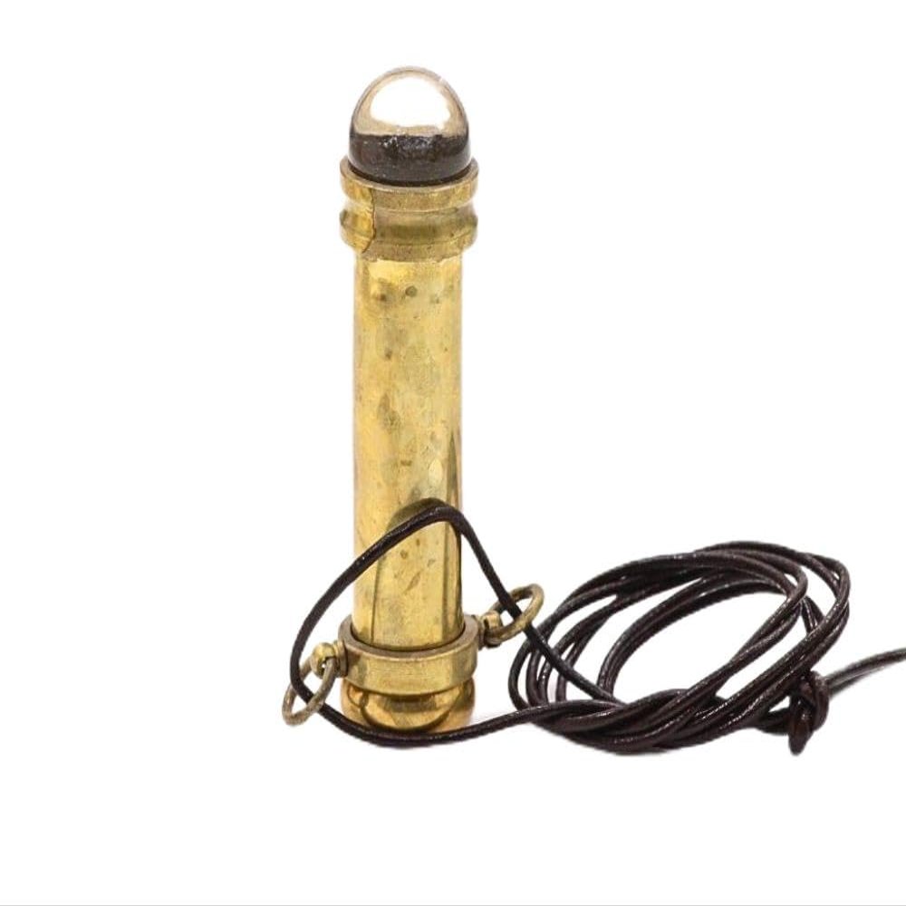 Brass Kaleidoscope | Mini Teleidoscope with Handmade Lampwork Glass Beads | 3 Inch Pocket Kaleidoscope | Old Brass Finish Kaleidoscopes Pendant Necklace Vintage Antique Nautical Gift for All Ages