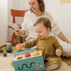 Bababoo & Friends Little Castle Pound and Roll Toy, Wooden Multifunction Knocking Bench for Toddlers 12+ Months, 9", Promotes Fine Motor Skills, Dexterity, Cause & Effect Learning, Includes Playtales view 3