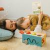 Bababoo & Friends Little Castle Pound and Roll Toy, Wooden Multifunction Knocking Bench for Toddlers 12+ Months, 9", Promotes Fine Motor Skills, Dexterity, Cause & Effect Learning, Includes Playtales view 4