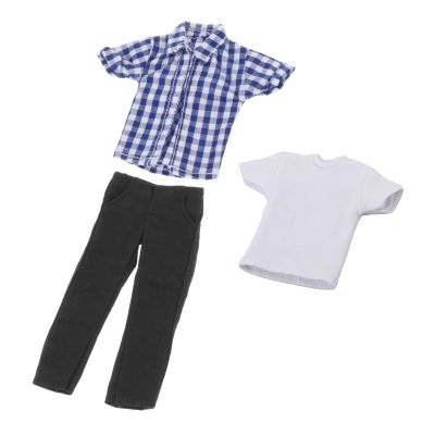 UxicRuya 1/12 Male Doll Clothes Suit Miniature Clothes, Blue Short