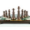 Embroidered Metal Chess Pieces with Wooden Chess Board- Engraved Chessmen - Unique Bronze Silver Finish Chess Pieces - Luxury Chess Handmade Gift Idea for Dad, Husband (Only Chess Pieces) view 1