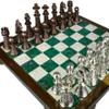 Embroidered Metal Chess Pieces with Wooden Chess Board- Engraved Chessmen - Unique Bronze Silver Finish Chess Pieces - Luxury Chess Handmade Gift Idea for Dad, Husband (Only Chess Pieces) view 3