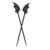 kreepsville 666 Gothic Bat Wing Hair Sticks Vampire Accessory, 1 Count (Pack of 1), Black view 1