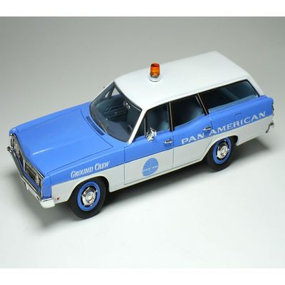 1970 Galaxie Station Wagon Blue and White with Blue Interior Limited Edition to 180 Pieces Worldwide 1/43 Model Car by Goldvarg Collection GC-PAA-007